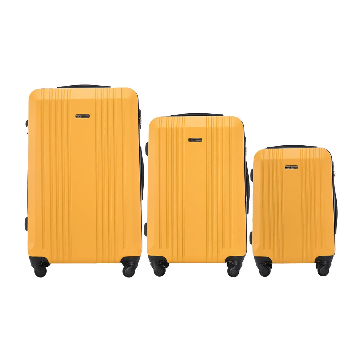 Wings Kestrel 3-Piece Hard Shell Suitcase Set – Yellow