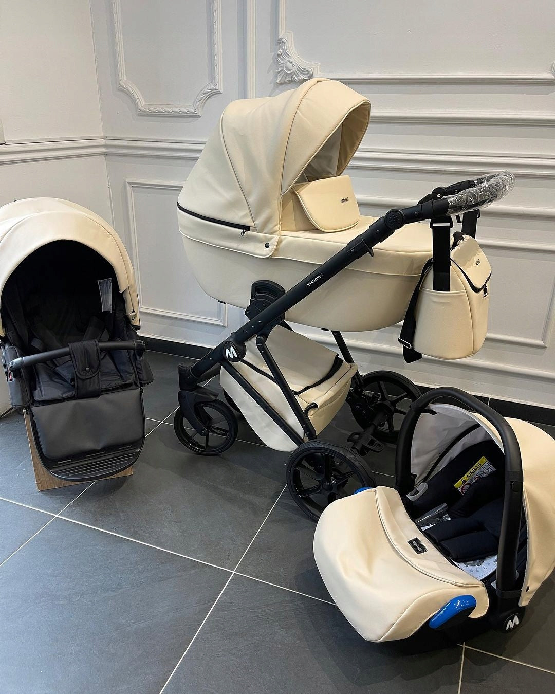 MOMMO Harmony 3-in-1 Stroller – Vanilla – image 13