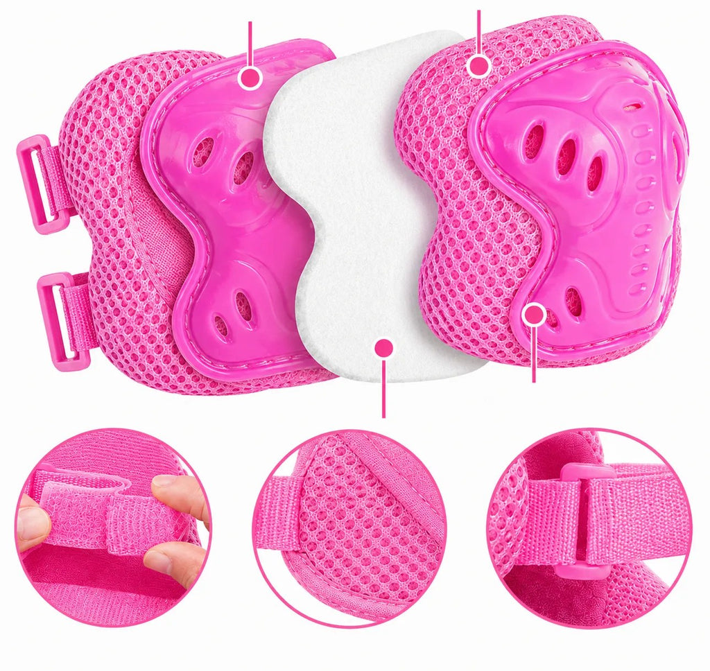 Kunert Kids protective gear set Megi 2, 6-piece: knee, elbow and wrist guards – pink - photo 3
