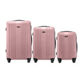 Wings Kestrel 3-Piece Hard Shell Suitcase Set – Rose Gold