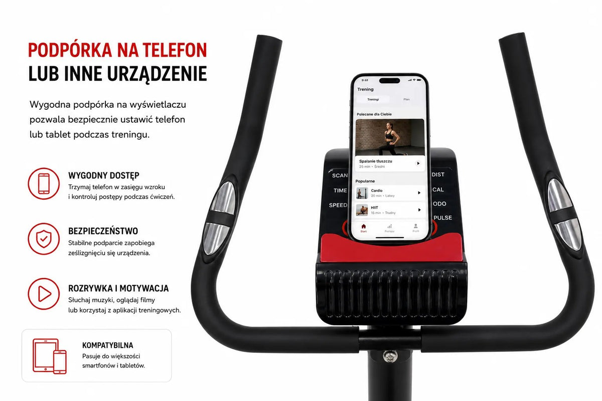 Kunert Foldable magnetic exercise bike BOOST – black - photo 4