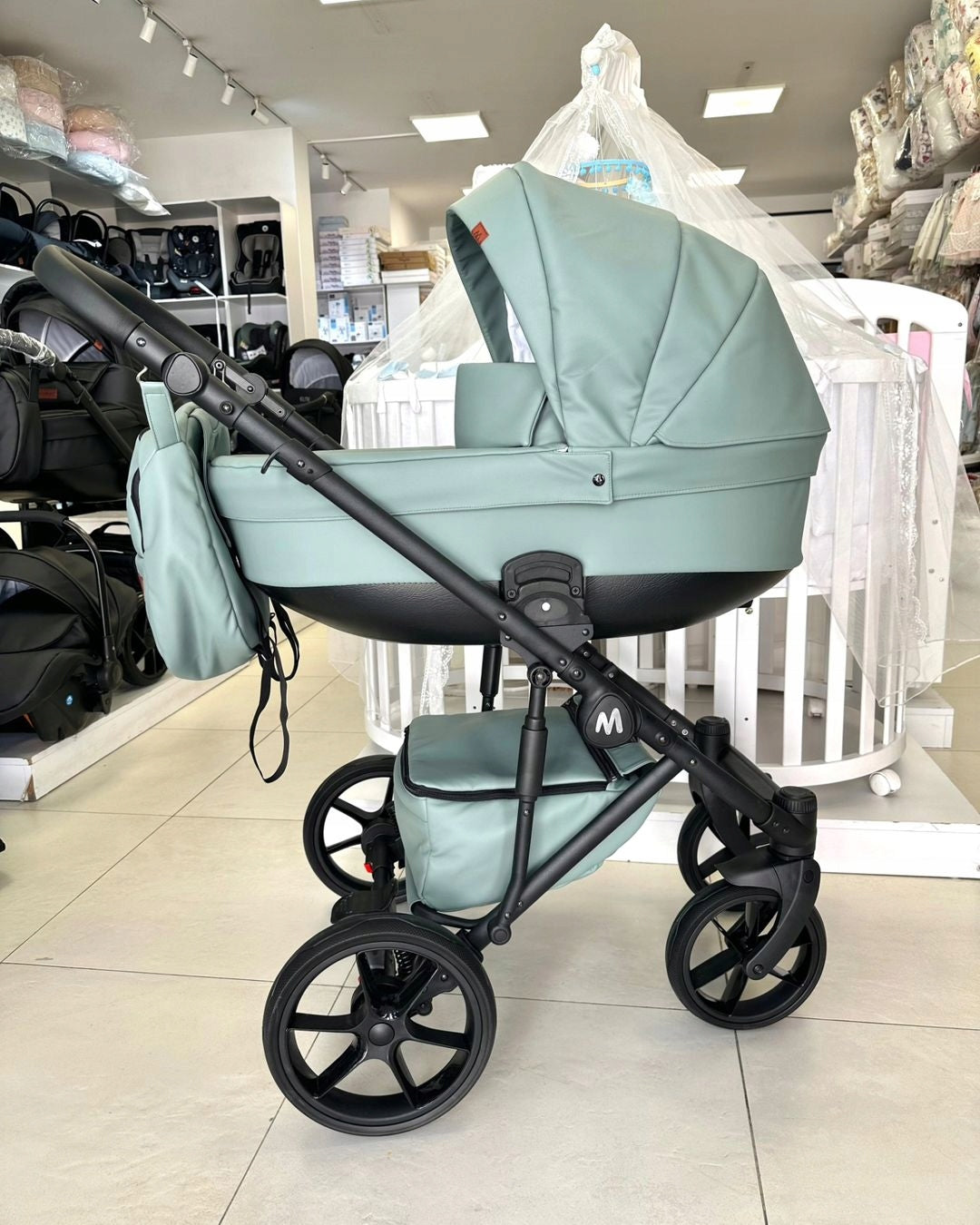 MOMMO Deluxe 3-in-1 Stroller – Mint – image 15