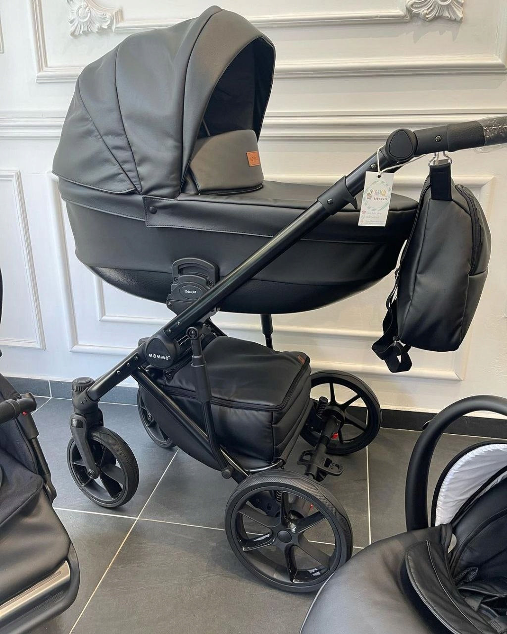 MOMMO Deluxe 3-in-1 Stroller – Black – image 5