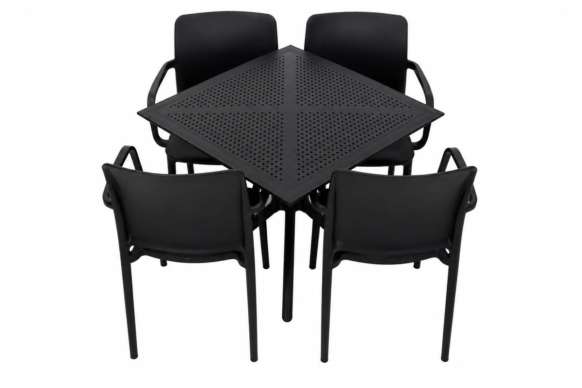 Kunert Garden furniture set MIAMI: table 80x80 + 4 chairs – graphite - photo 6