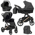 Kunert Lazzio Premium 3-in-1 Stroller – Black Eco – image 1