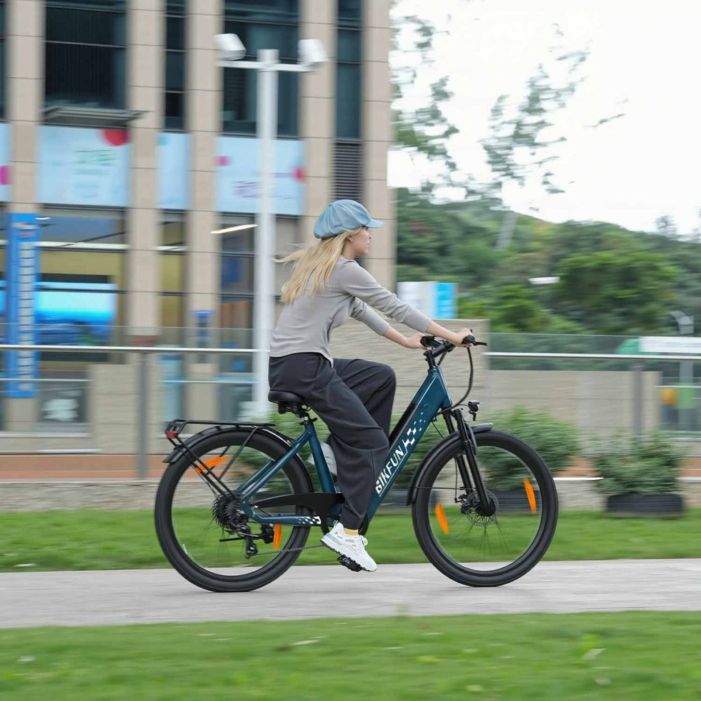 Bikfun AMAK00053 Women's Electric Bike 26" – Dark Green - photo 14