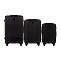 Wings Egret 3-Piece Hard Shell Suitcase Set – Black