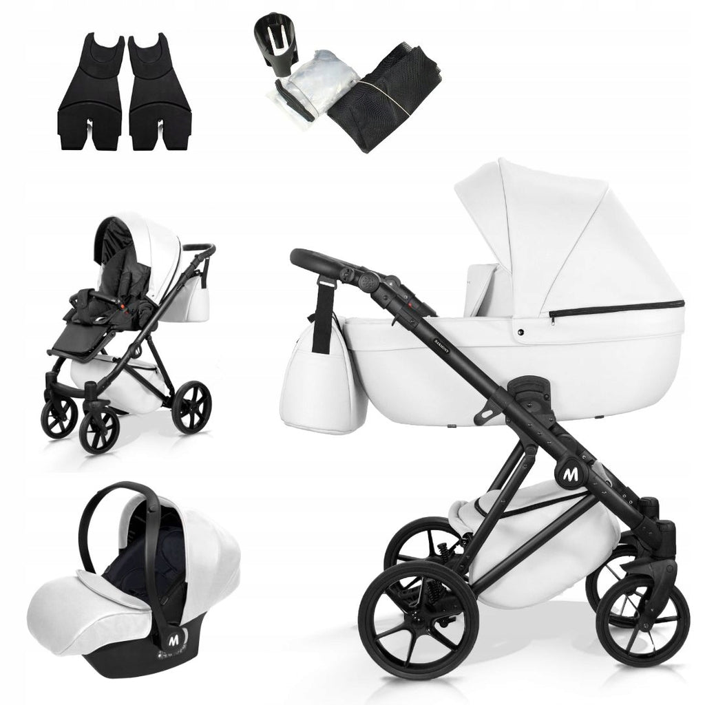 MOMMO Harmony 3-in-1 Stroller – White – image 1