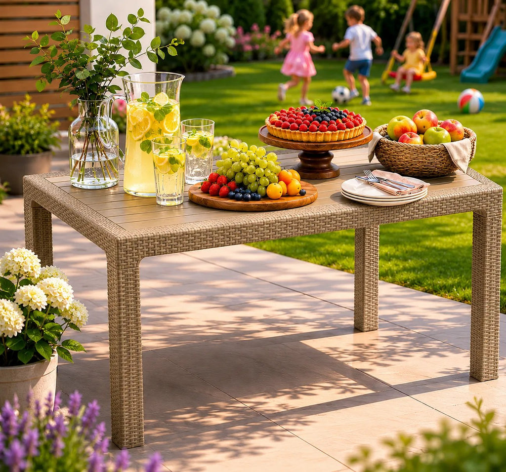 Kunert Garden table Adler 140x80 cm, rattan look – cappuccino - photo 10