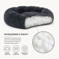 Kunert Round fluffy dog & cat bed MILO 80 cm – grey
