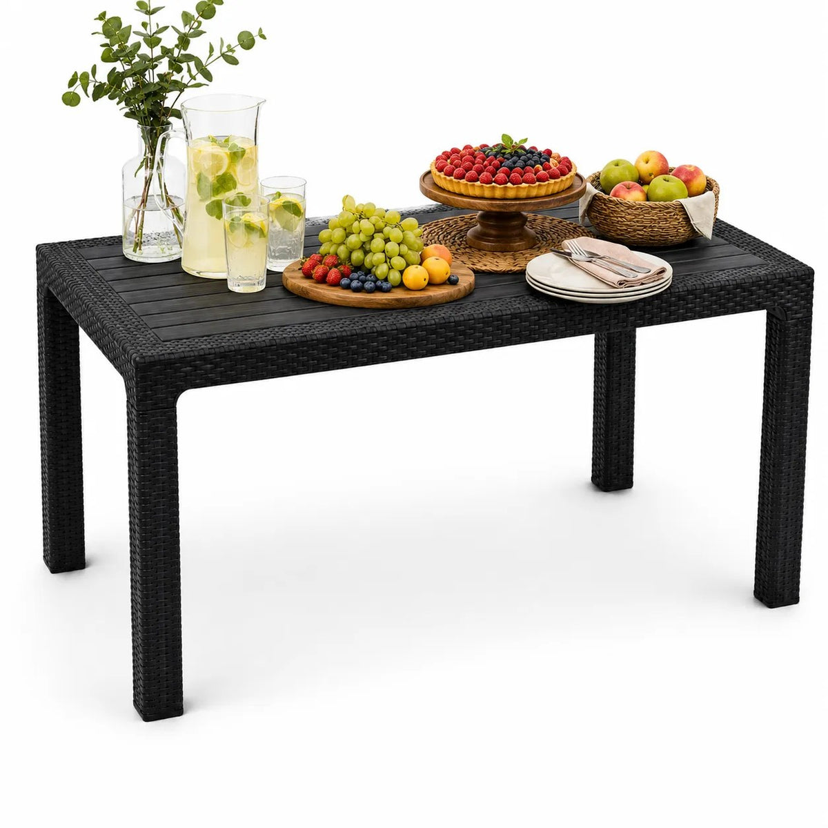 Kunert Garden table Adler 140x80 cm, rattan look – graphite - photo 6