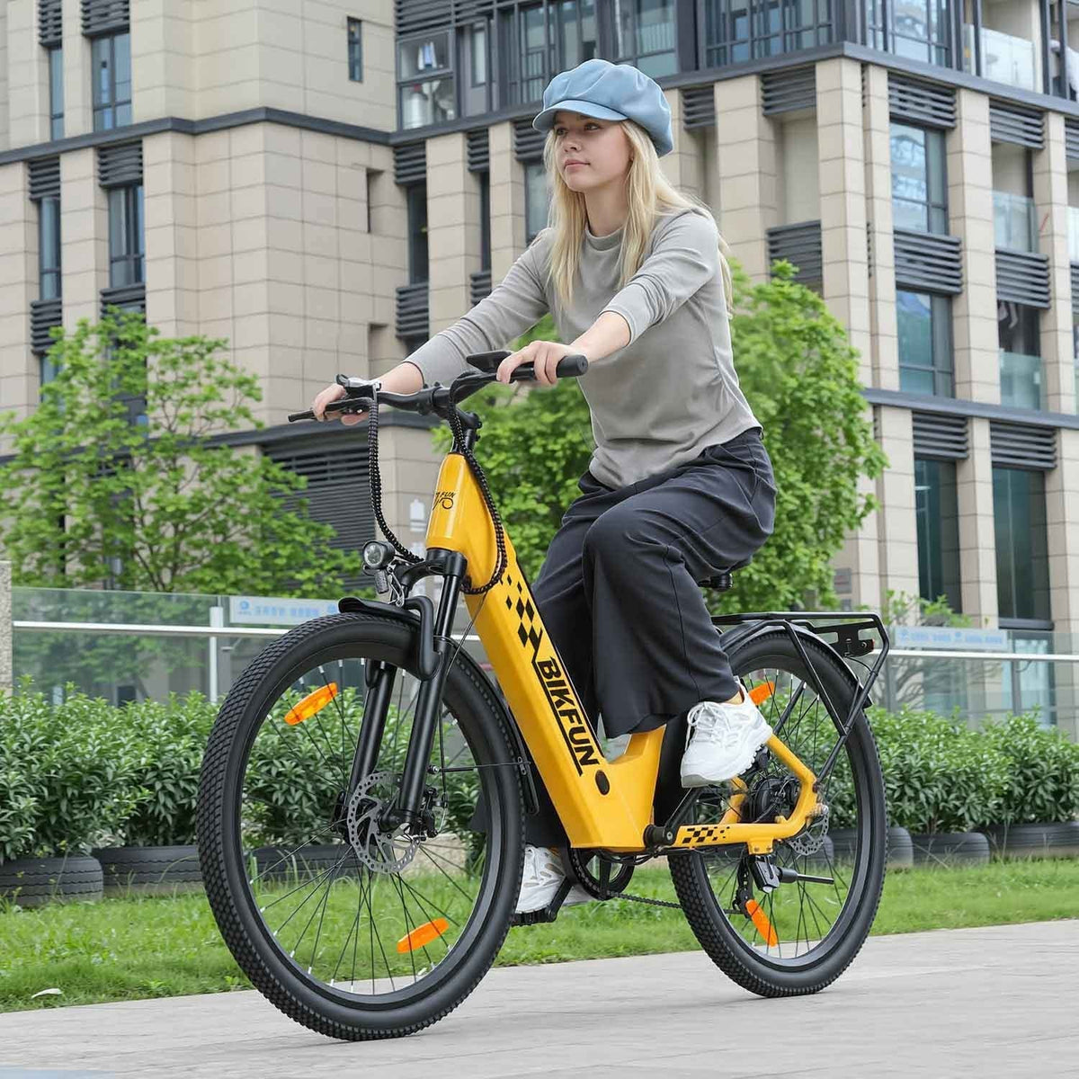 Bikfun AMAK00053 Women's Electric Bike 26" – Yellow - photo 11