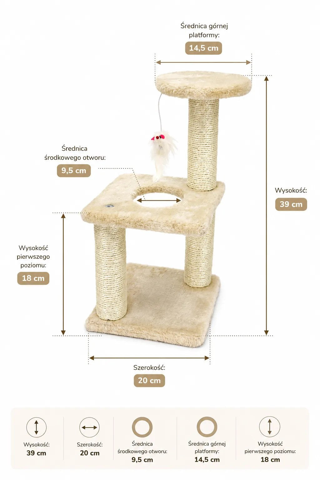 Kunert Compact cat scratcher Velvet with bed - photo 10