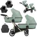 Kunert Brav Duo 3-in-1 Twin Stroller – Mint – image 1
