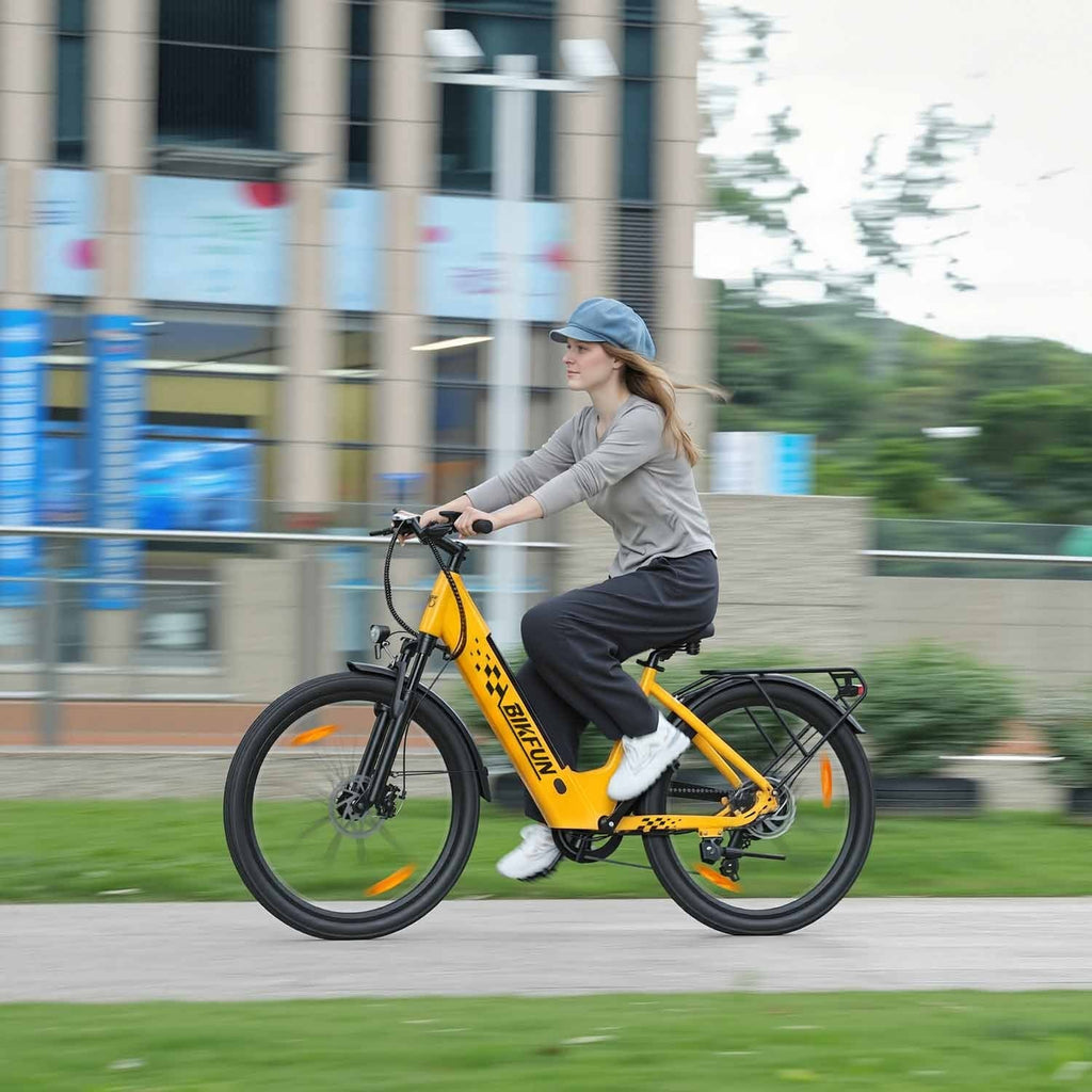 Bikfun AMAK00053 Women's Electric Bike 26" – Yellow - photo 12