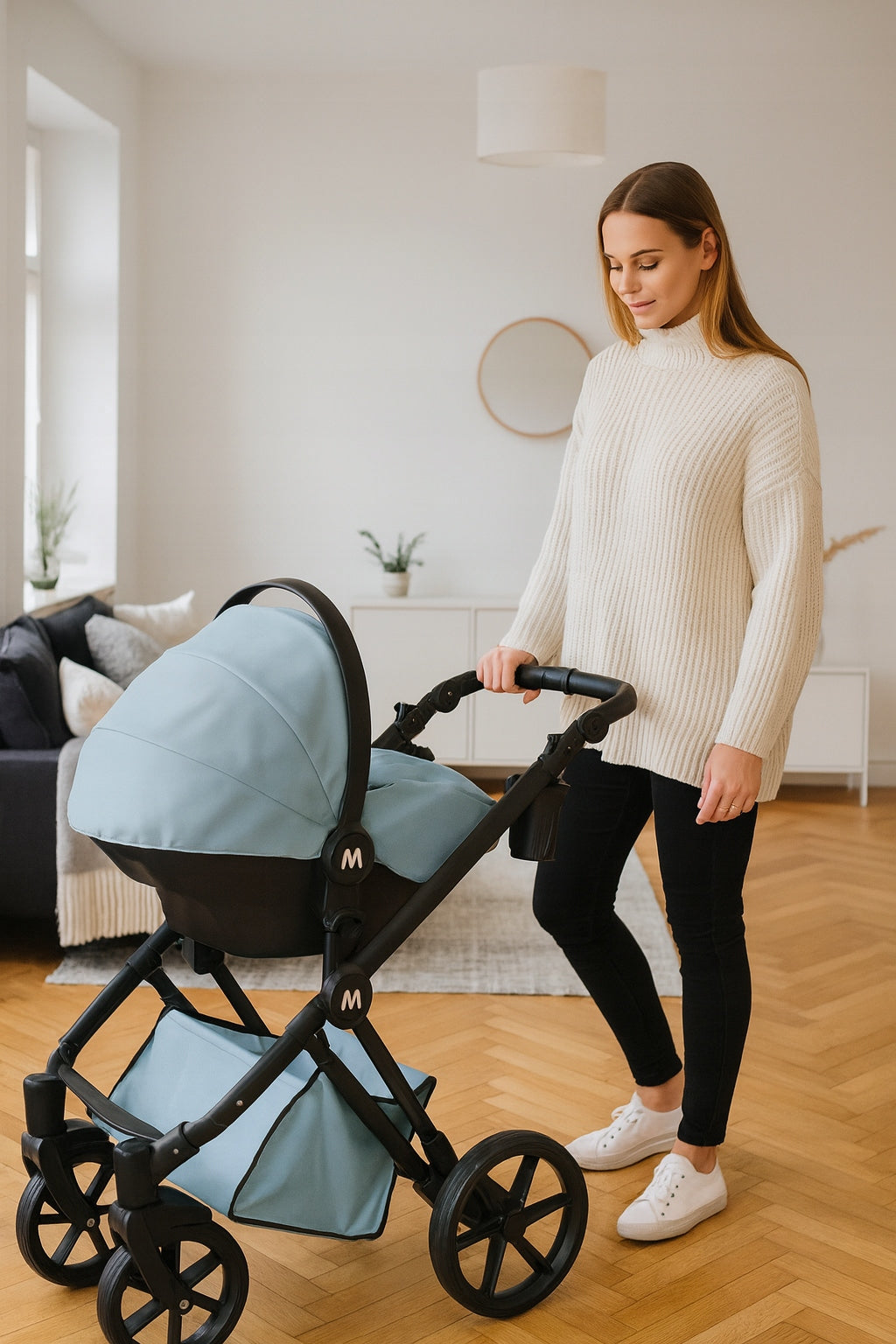 MOMMO Royal 3-in-1 Stroller – Grey – image 3