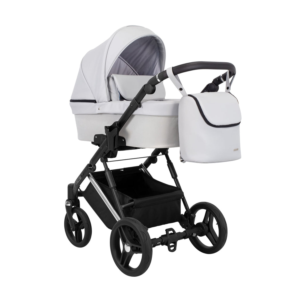 Wózek dziecięcy Kunert Lazzio Premium 3w1 - Srebrna rama - kolor: Popiel Eco
