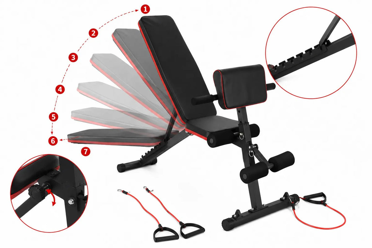 Kunert Weight bench BEN with preacher pad and bands - photo 2