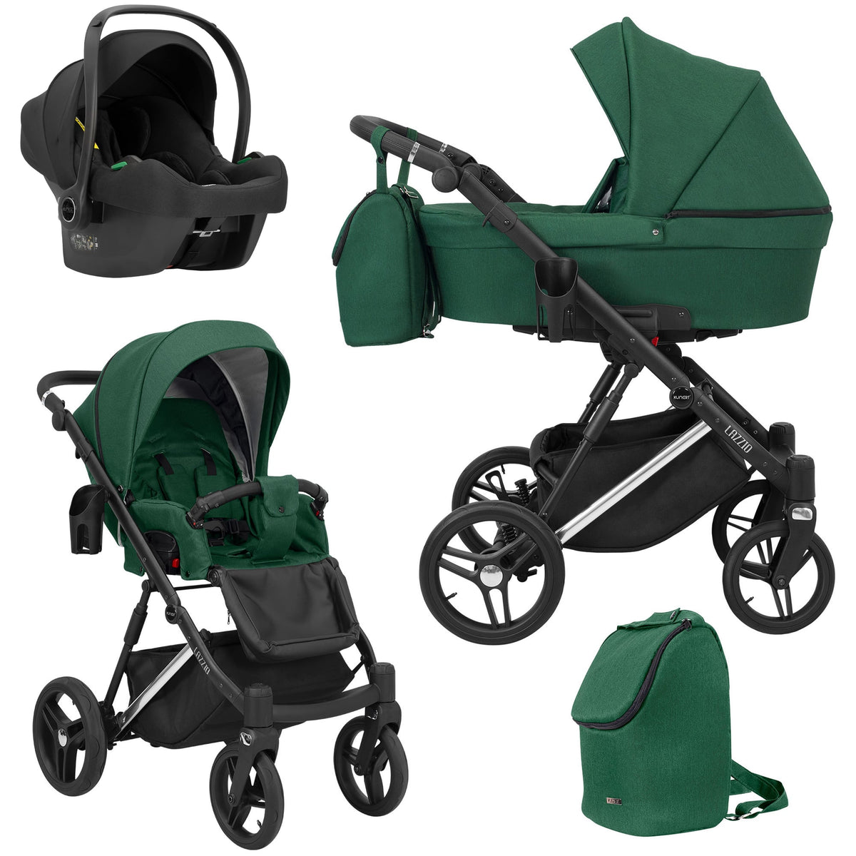 Kunert Lazzio Premium 3-in-1 Stroller – Green – image 1