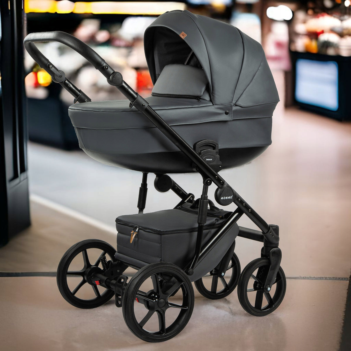MOMMO Deluxe 3-in-1 Stroller – Grey – image 10