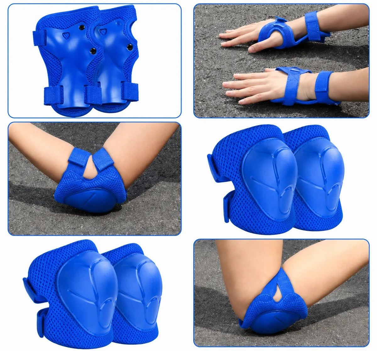Kunert Kids protective gear set Niko 1, 6-piece: knee, elbow and wrist guards – blue - photo 7