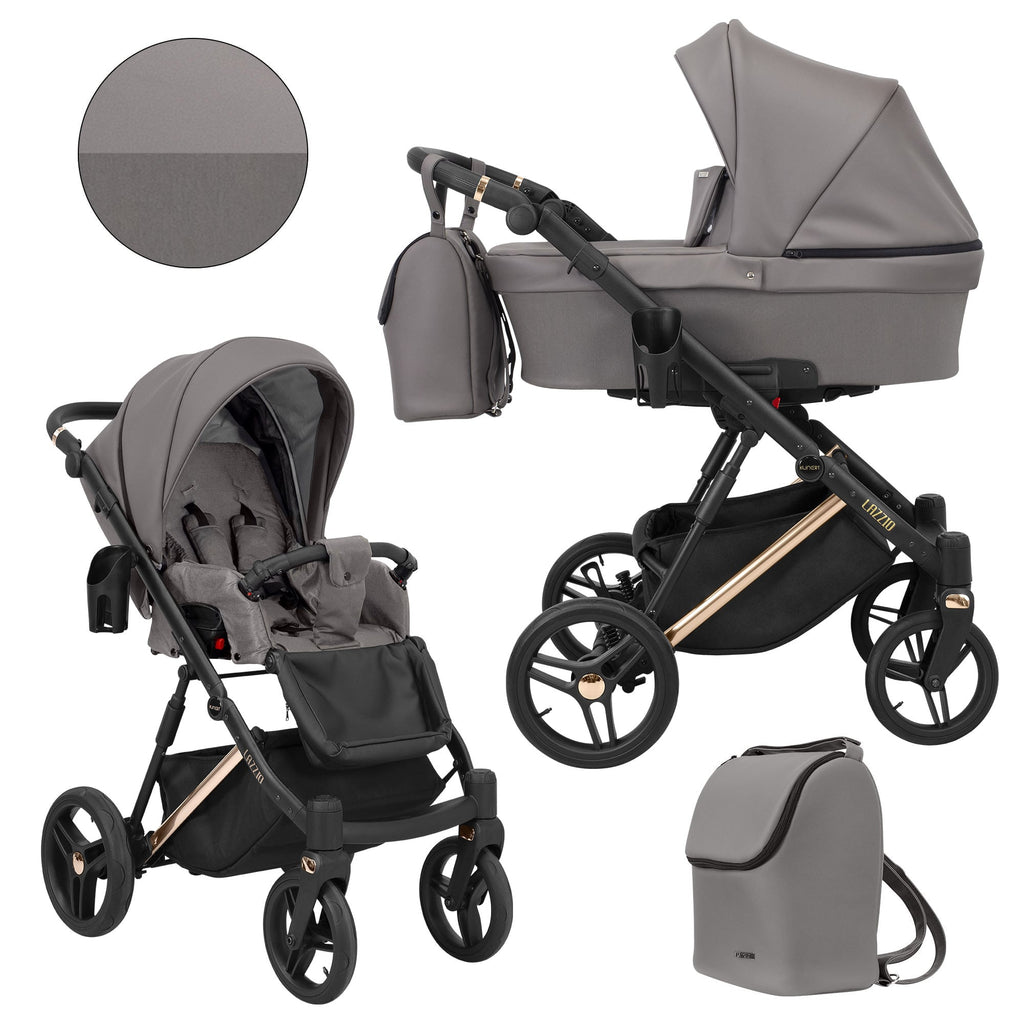 Wózek dziecięcy Kunert Lazzio Premium 2w1 - Miedziana rama - kolor: Grafit Eco
