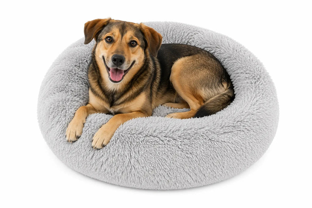 Kunert Round fluffy dog & cat bed MILO 80 cm – graphite - photo 2
