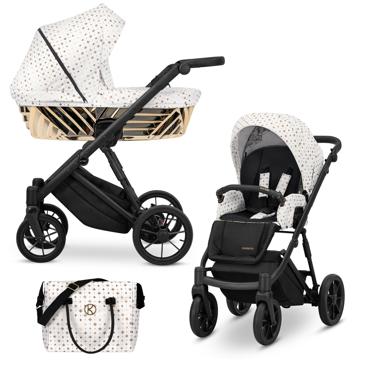 Kunert Ivento Glam 2-in-1 Stroller – White Style – image 1