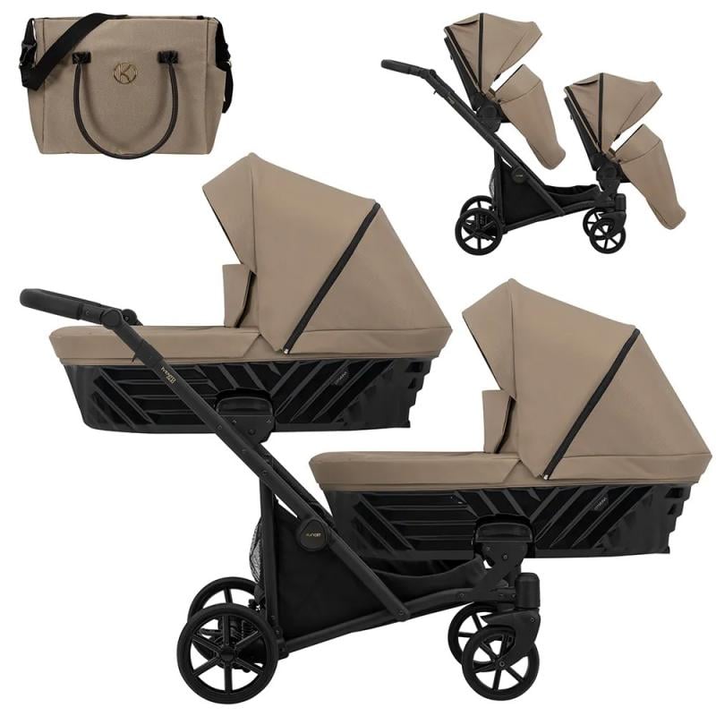 Kunert Ivento Duo 2-in-1 Twin Stroller – Caramel Macchiato – image 3