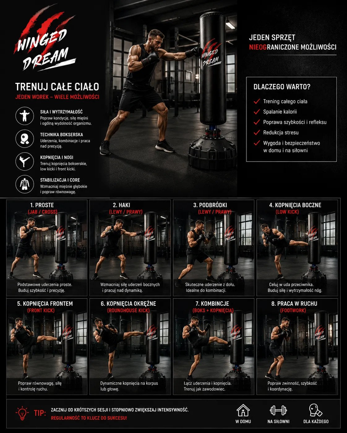 Kunert Free-standing punching bag HULK 180 cm anti-shock - photo 2
