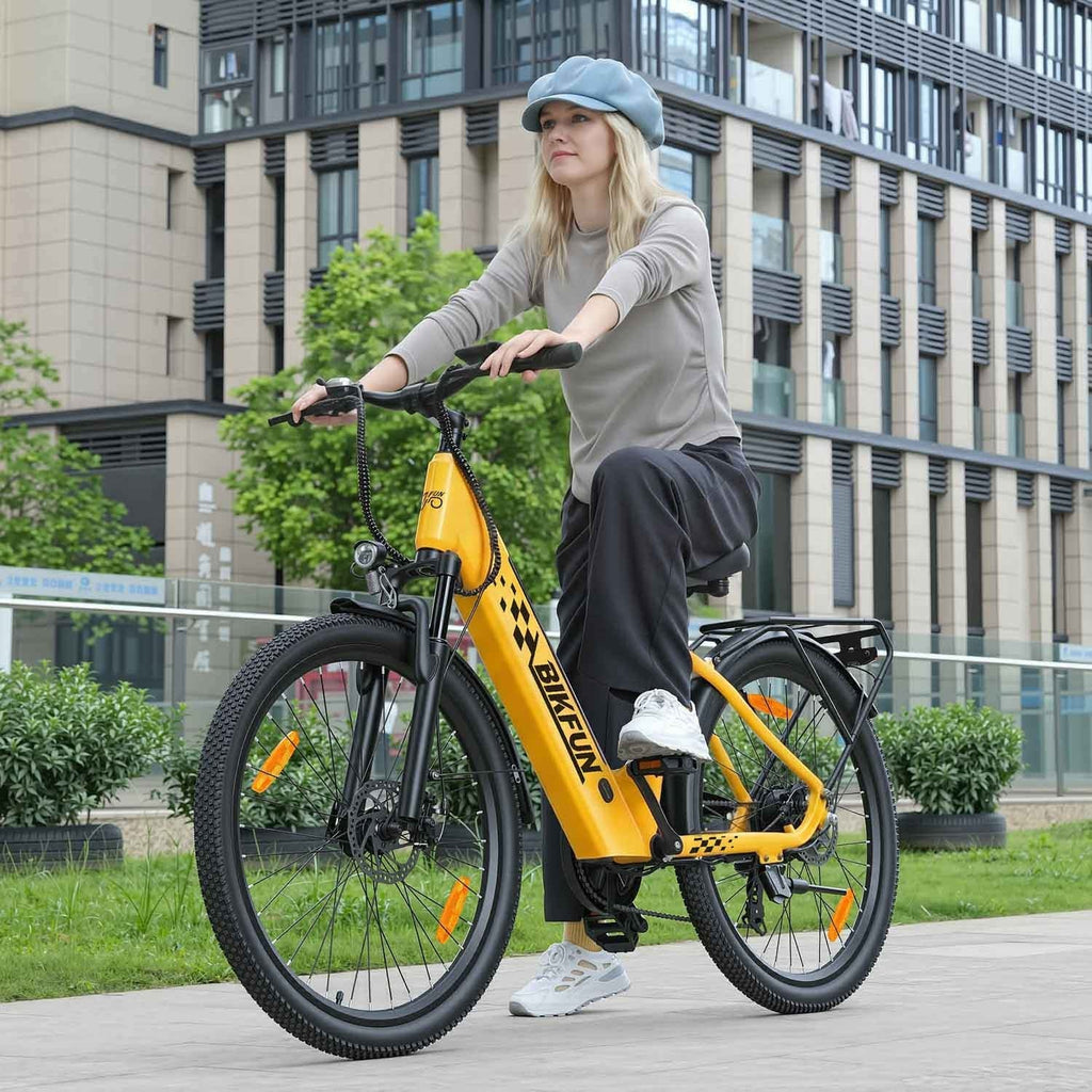 Bikfun AMAK00053 Women's Electric Bike 26" – Yellow - photo 10
