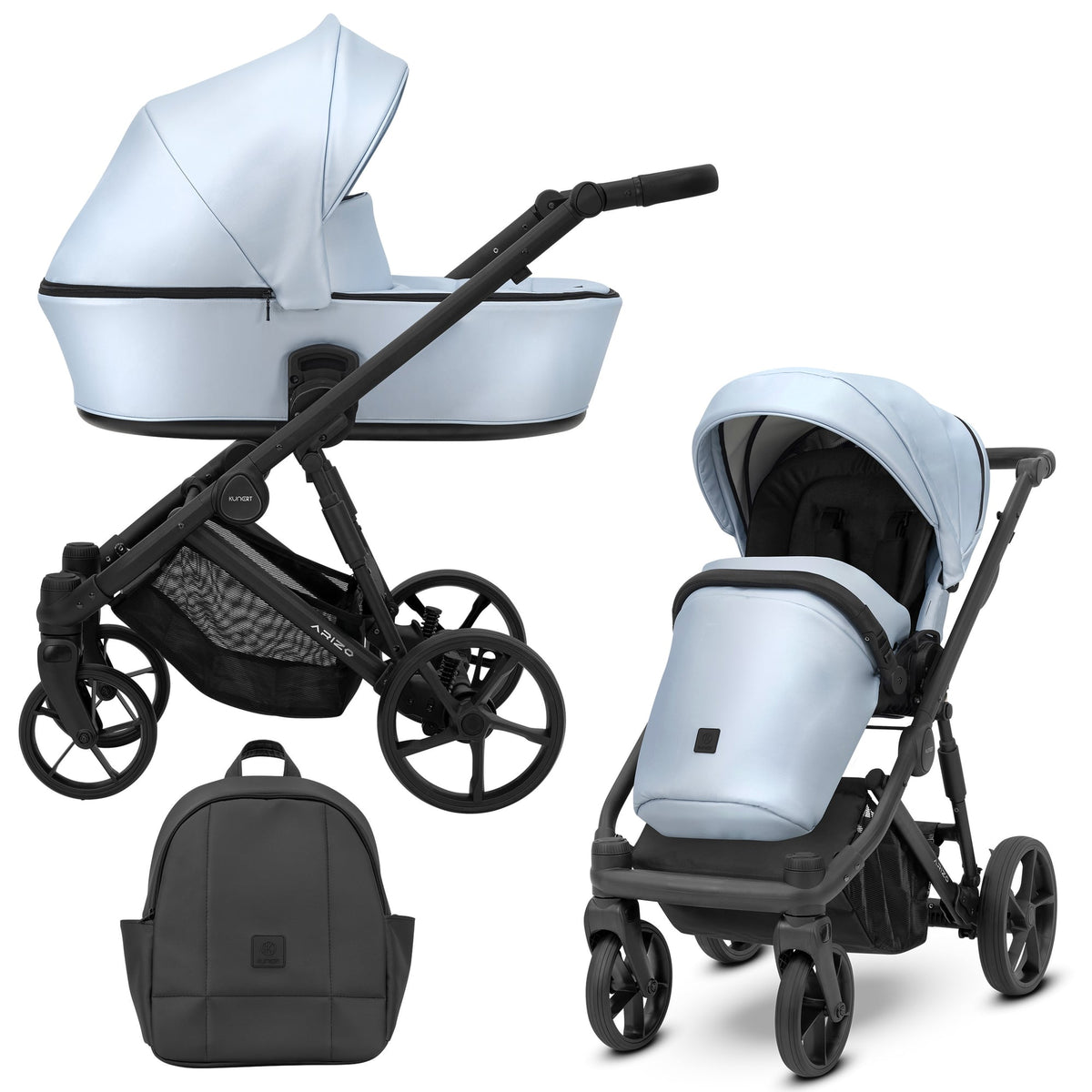Kunert Arizo 2-in-1 Stroller – Baby Blue Eco – image 1