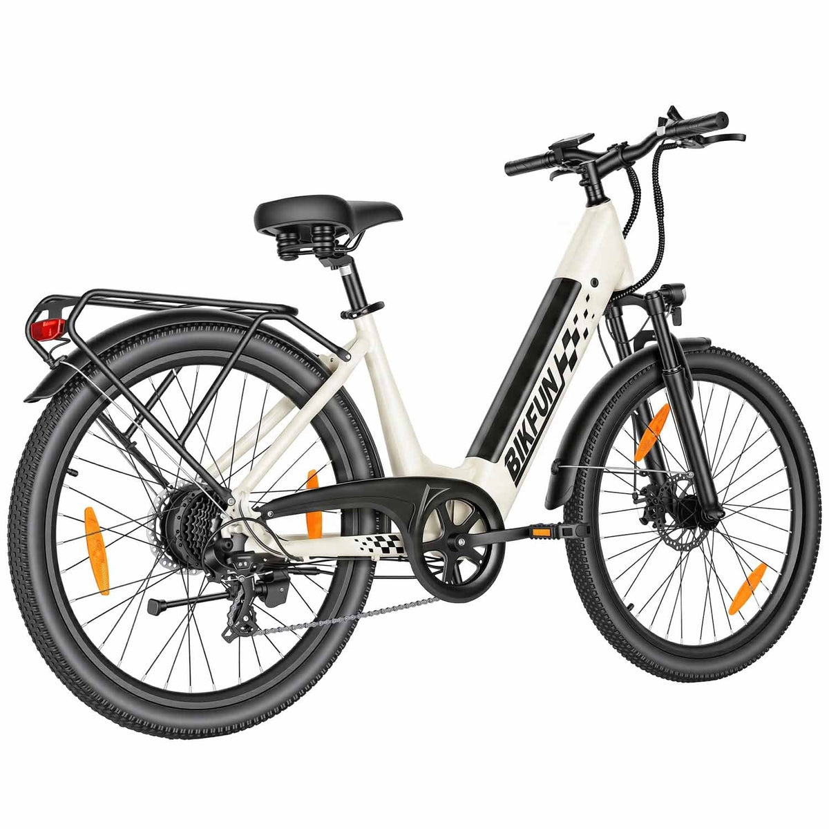 Bikfun AMAK00053 Women's Electric Bike 26" – Light Grey - photo 9