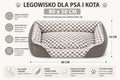 Kunert Soft dog & cat bed TERKA 80 cm with raised sides – two-tone