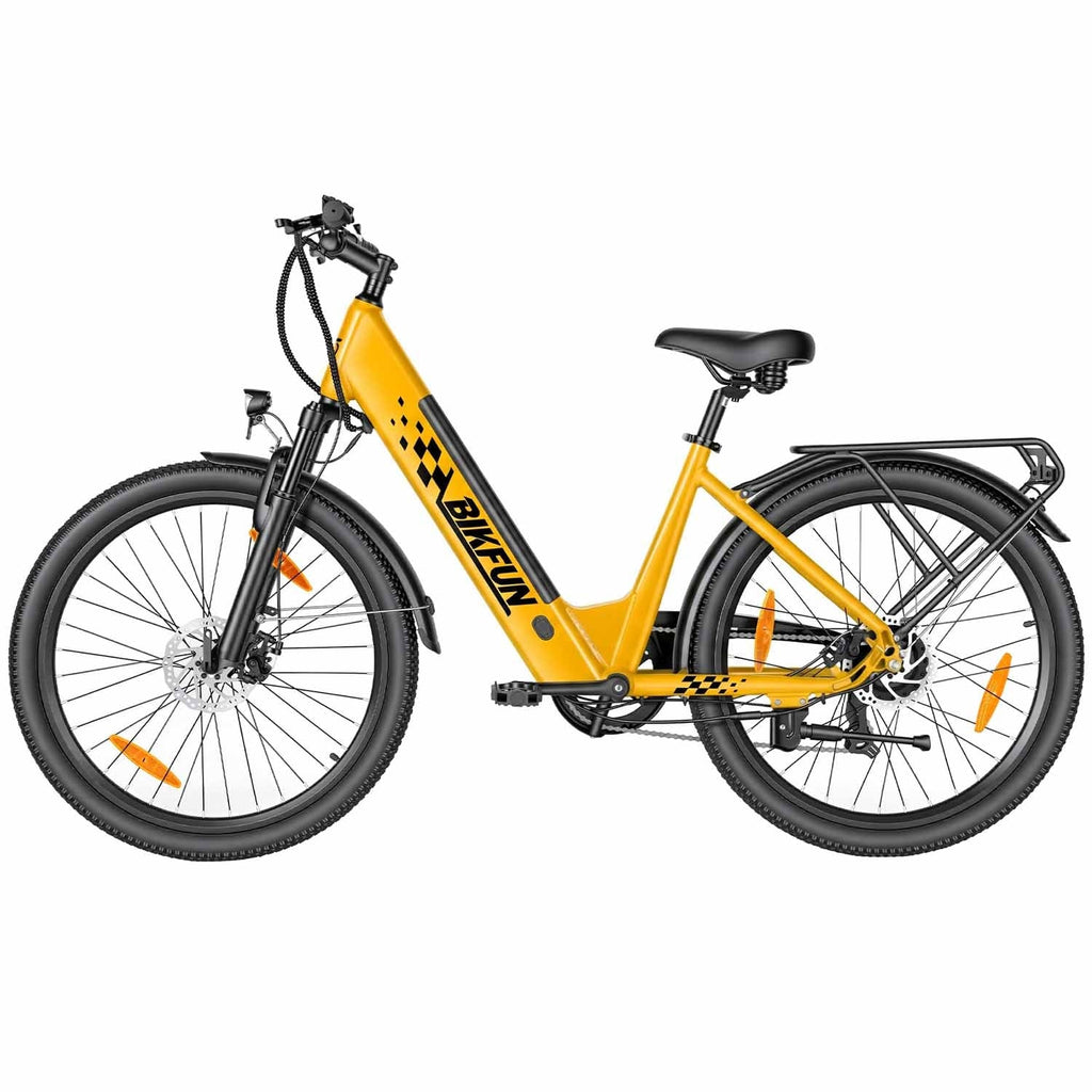 Bikfun AMAK00053 Women's Electric Bike 26" – Yellow