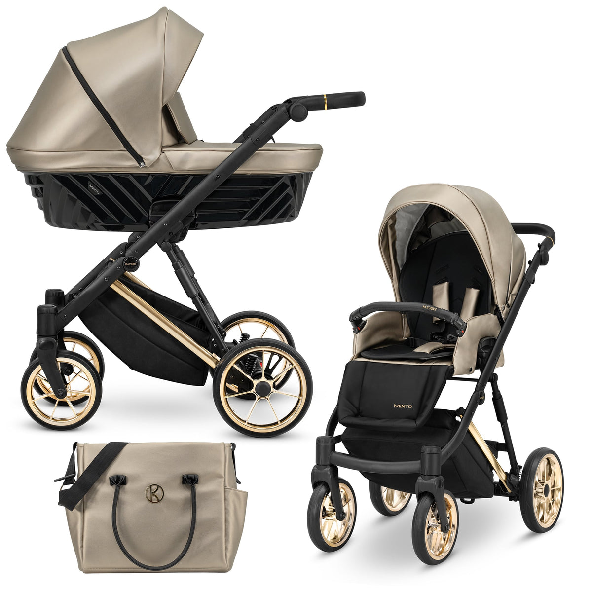Kunert Ivento Premium 2-in-1 Stroller – Eco Cappucino Metalic – image 1