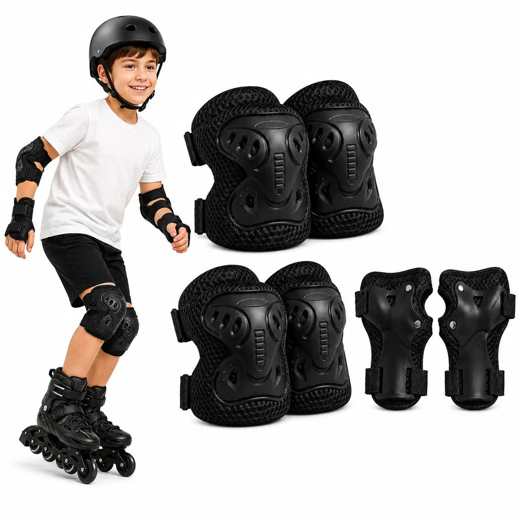 Kunert Kids protective gear set Kely 2, 6-piece: knee, elbow and wrist guards – black