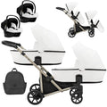 Kunert Brav Duo 2-in-1 Twin Stroller – White Eco – image 1