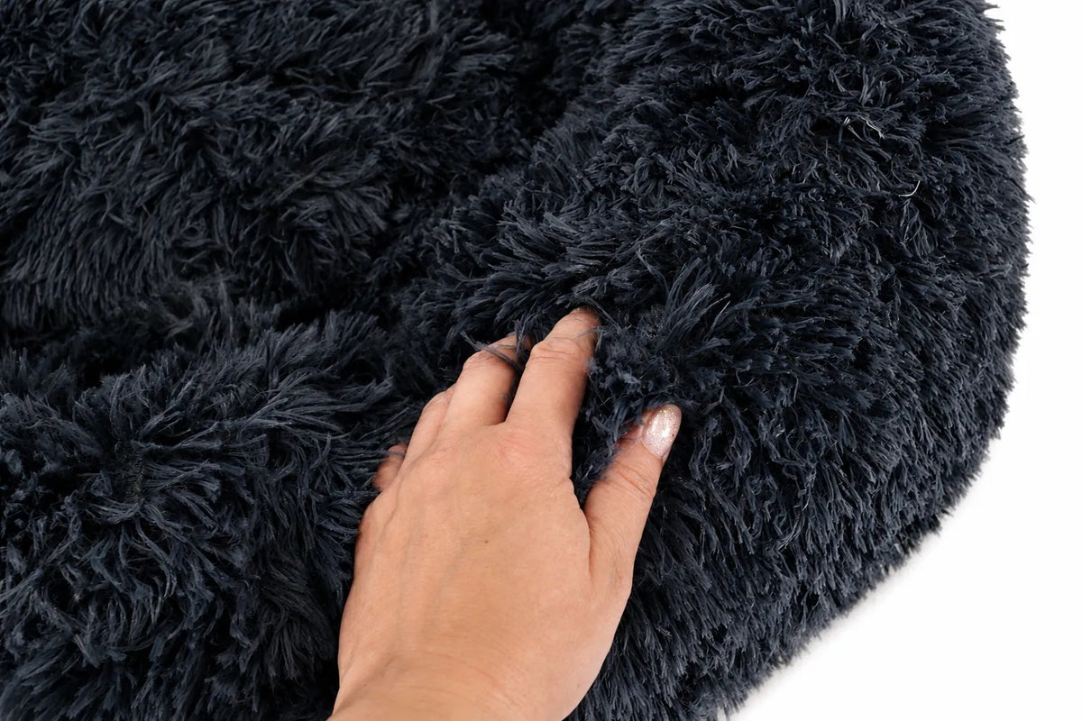 Kunert Round fluffy dog & cat bed MILO 60 cm – graphite - photo 7