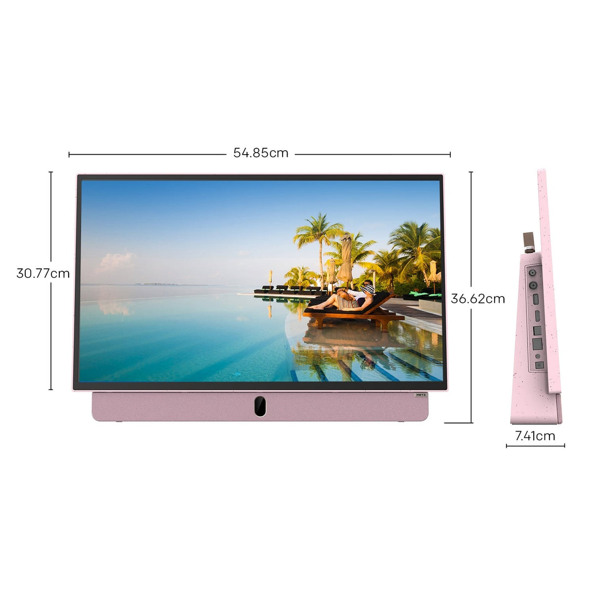 Metz 24MPE7000 24" Portable Full HD TV with Google TV – Pink - photo 3