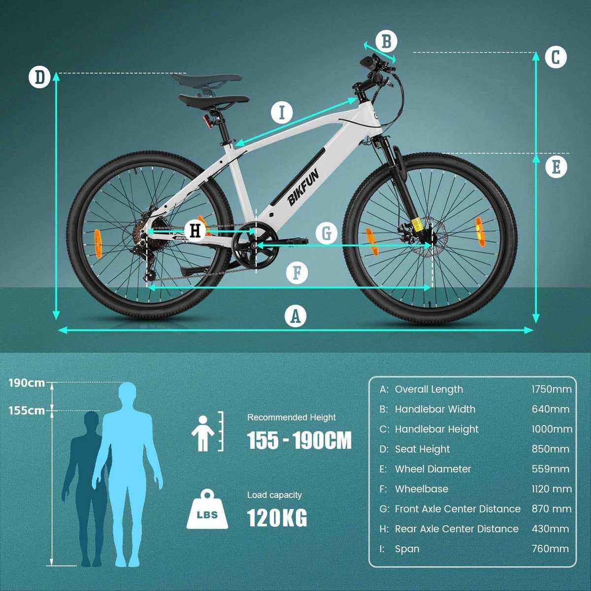 Bikfun AMAK00054 Electric Mountain Bike 26" – White - photo 15
