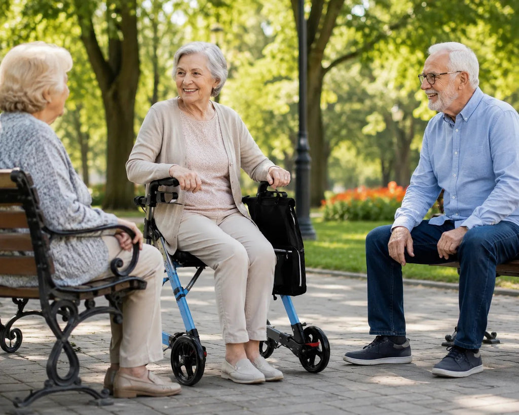 Kunert Rollator Dynamic 4-wheel with seat and bag - photo 8