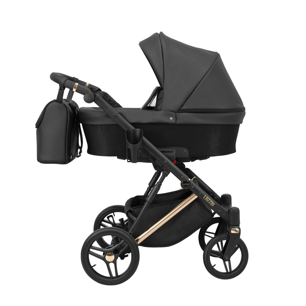 Wózek dziecięcy Kunert Lazzio Premium 2w1 - Miedziana rama - kolor: Czarny Eco