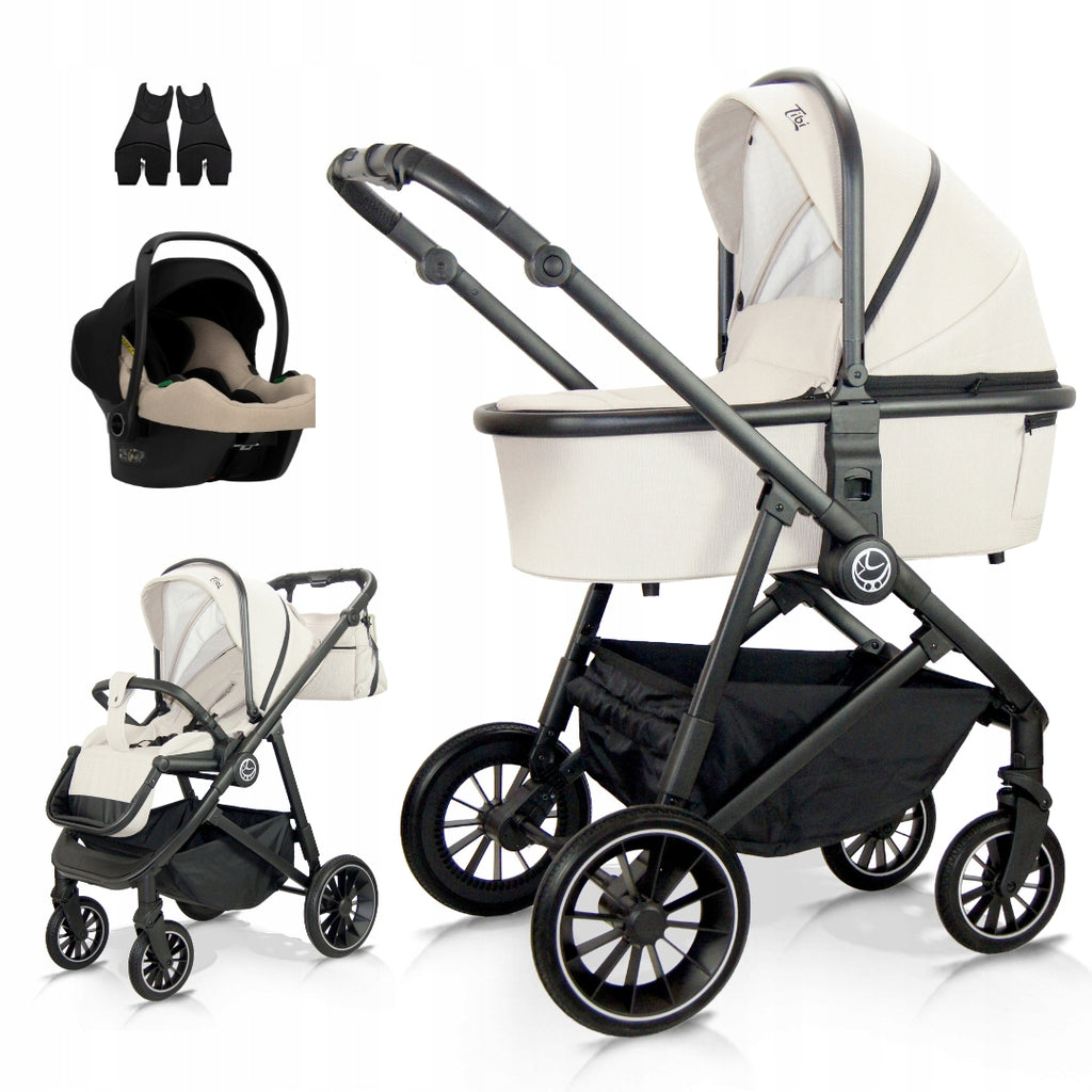 Milukids Tibi 3-in-1 Stroller – Beige – image 1