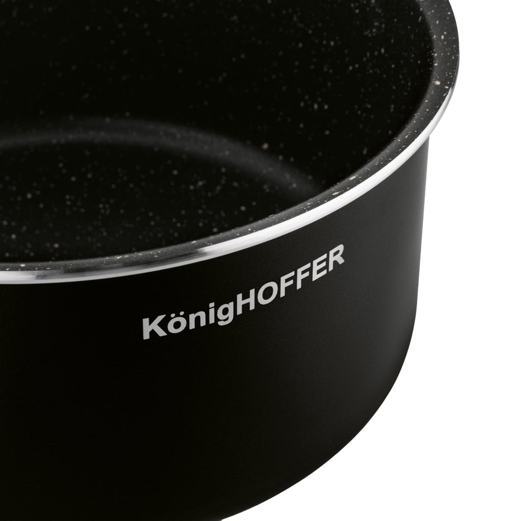 Konighoffer Spinel Black Cookware Set – 16/18/20 cm, Detachable Handle - photo 4