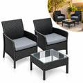 Kunert Garden seating set Bari: 2 armchairs + glass table