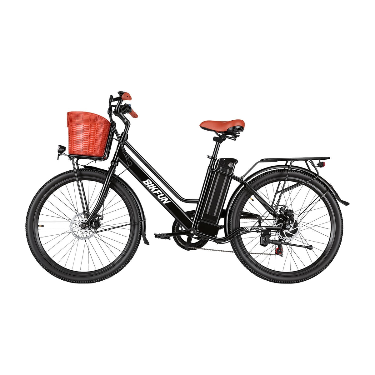 Bikfun AMAK00052 Women's Electric Bike 26" – Black