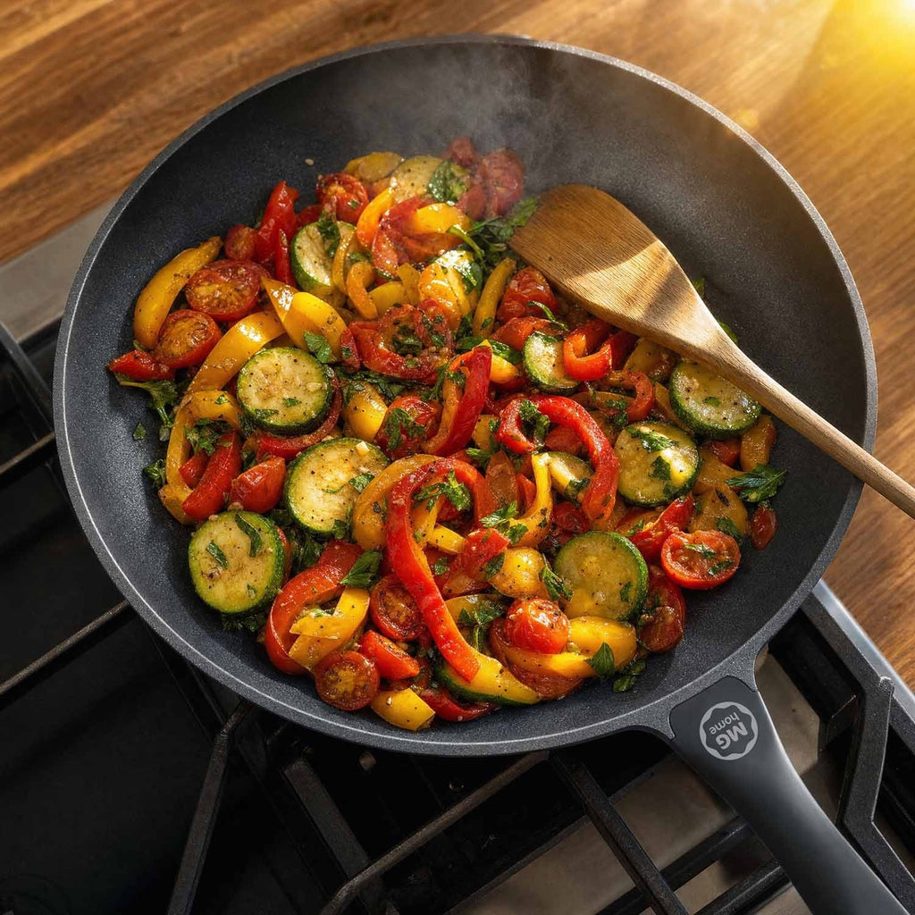 MG Home Black Frying Pan 28 cm – Cast Aluminium, Non-Stick - photo 8