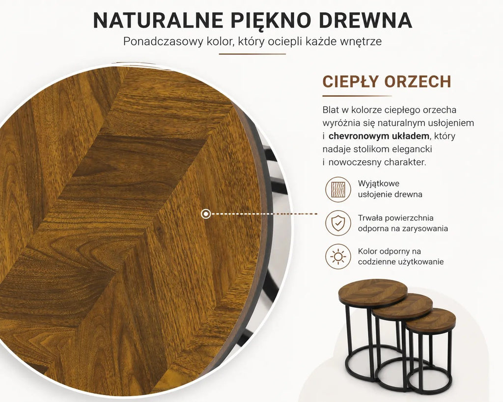 Kunert Coffee table set Terino, 2 nesting tables, oak look - photo 3