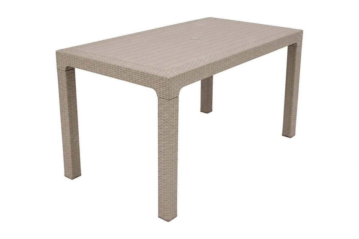 Kunert Garden table Adler 140x80 cm, rattan look – cappuccino